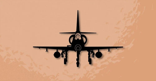 A4 Skyhawk Naval Attack Aircraft Landing Metal Sign Cut Metal Sign Wall Decor - 8 inches - metal sign