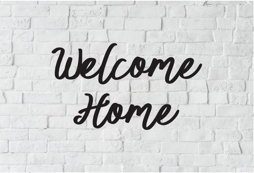 Welcome Home Metal Art Welcome Welcome Home Wall Decor Welcome Home Metal - 8 inches - metal sign
