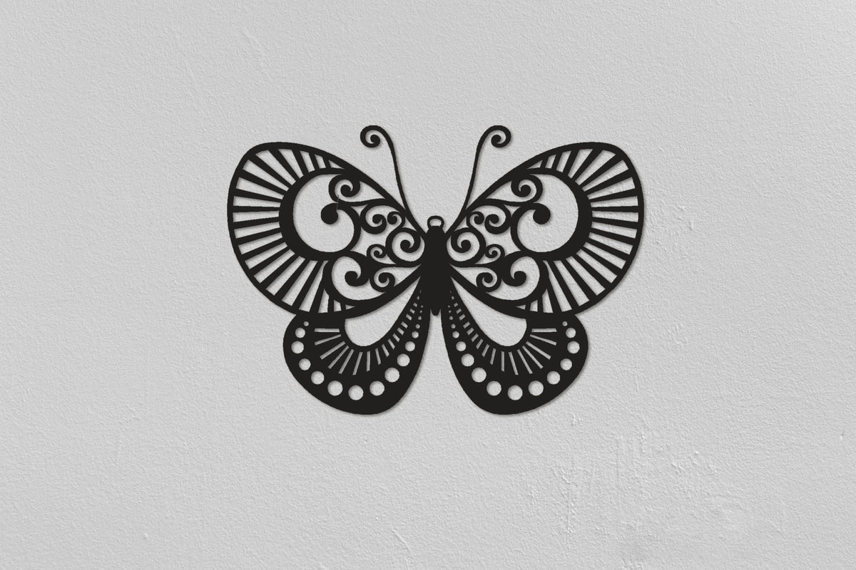Butterfly Christmas Gifts Animals Metal Art Wall Decor Living Room Wall Decor Bedroom Wall Decor Metal Wall Hanging - 8 inches - metal sign