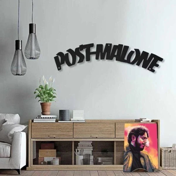 Post Malone Metal Wall Decor Cut Metal Sign Metal House Sign - 8 inches - metal sign