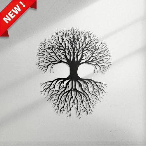 Metal Tree of Life and Wall Decor Family Tree Housewarming Gift - 8 inches - metal sign