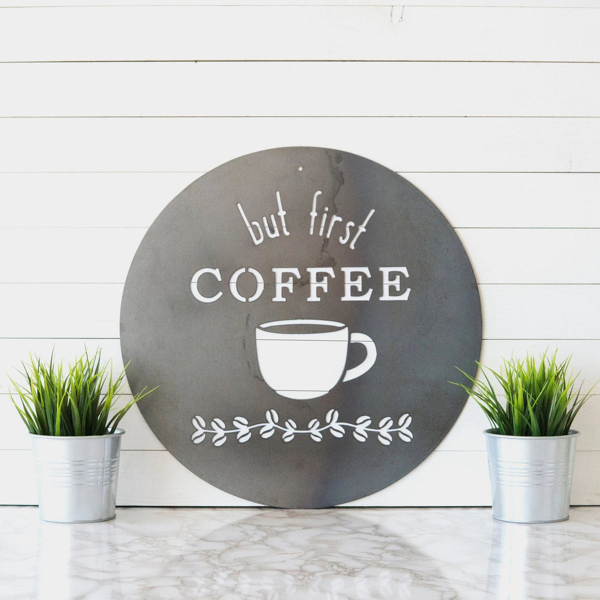 But First Coffee Sign Coffee Sign Coffee Bar Sign Kitchen Sign Metal Coffee Sign Coffee Station Sign Kitchen Decor Metal Sign - 8 inches - metal sign