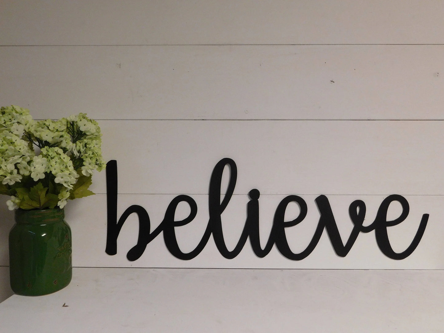 Believe Sign Metal Believe Sign Rustic Word Art Sign Metal Word Art - 8 inches - metal sign