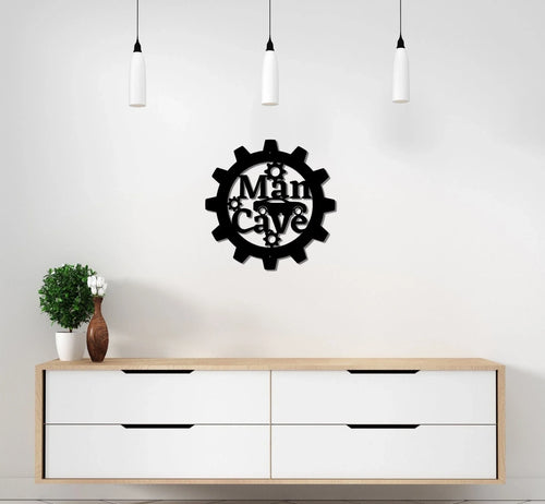 Mancave Metal Sign Gearhead Metal Sign Car Sign Decor Garage Wall Decoration Home Bar Decor Decoration Non Rust Sign - 8 inches - metal sign