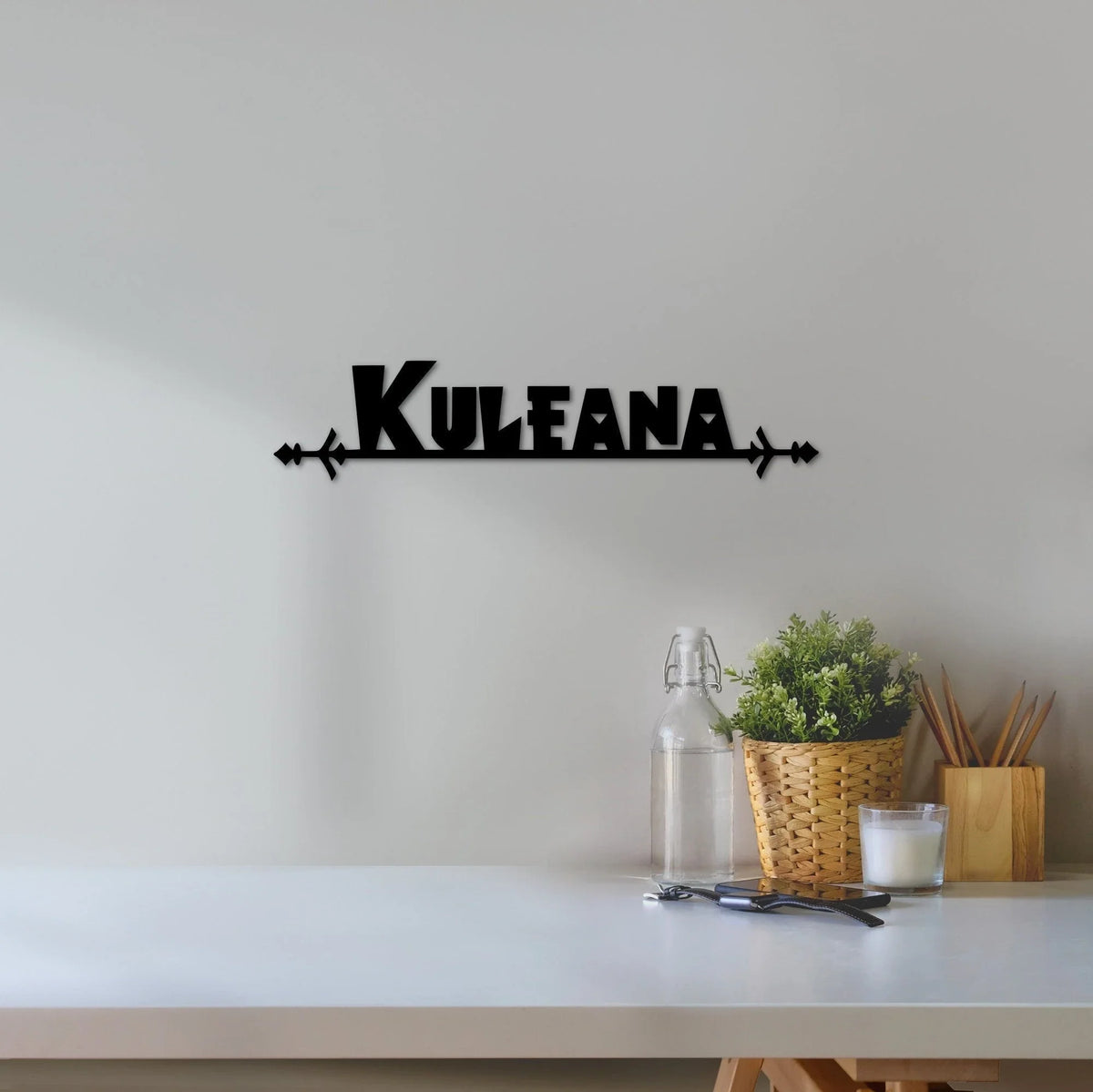 Kuleana Hawaiian Sign Responsibility Hawaii Decor Inspiration Wall Decor Steel Word Art Hawaiian Style Art Tribal - 8 inches - metal sign