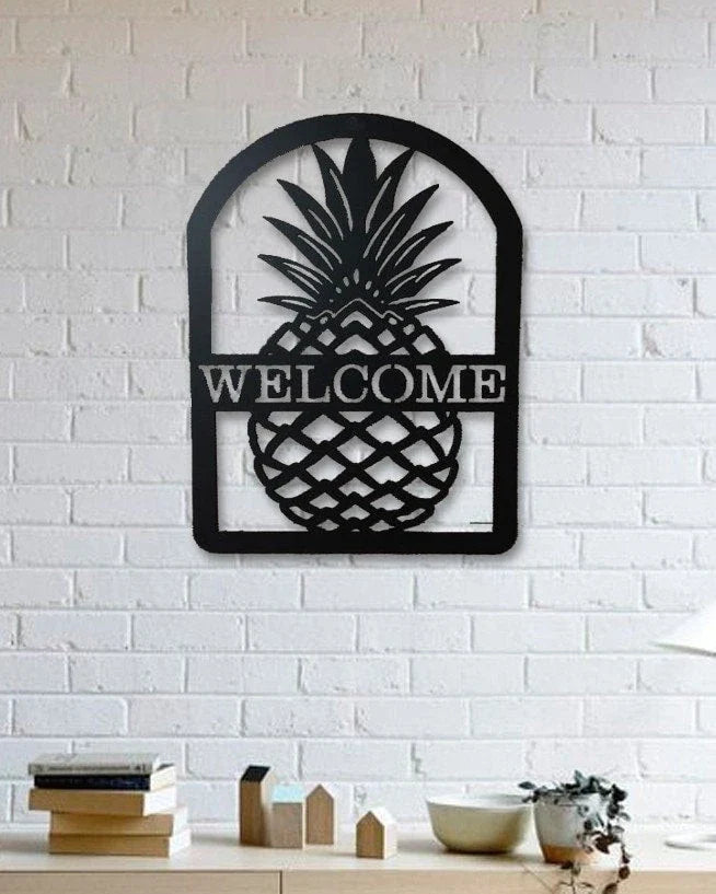 Welcome Metal Sign Christmas Gifts Hanukkah Gifts Home Wall Decoration Gifts For Mom Housewarming Gifts - 8 inches - metal sign