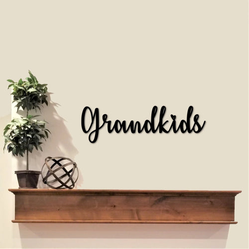 Metal Grandkids Sign Grandkids Wall Hanging Grandparents Gift Grandchildren Sign Grandkids Word Art Grandkids Picture Gallery Wall - 8 inches - metal sign