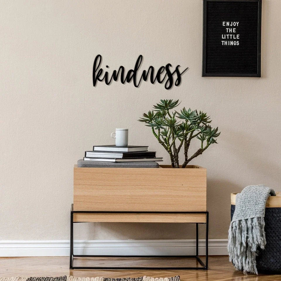 Kindness Kindness Metal Wall Decor Kindness Metal Sign For Home Inspirational Housewarming Gift - 8 inches - metal sign