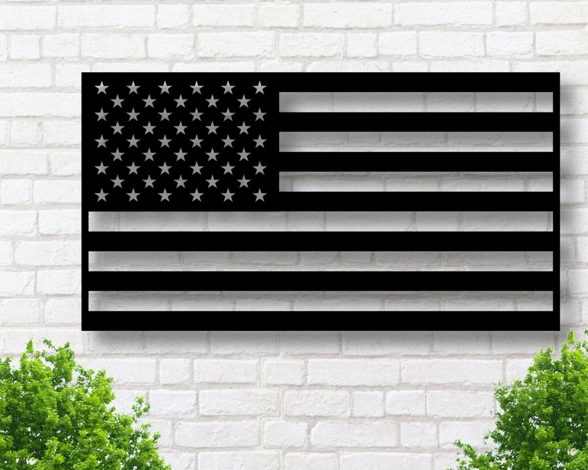 Fathers Day Gift United States Metal Art Metal Flag Veterans Day Gift American Flag Gift For Him Military Gift Patriotic Gift - 8 inches - metal sign