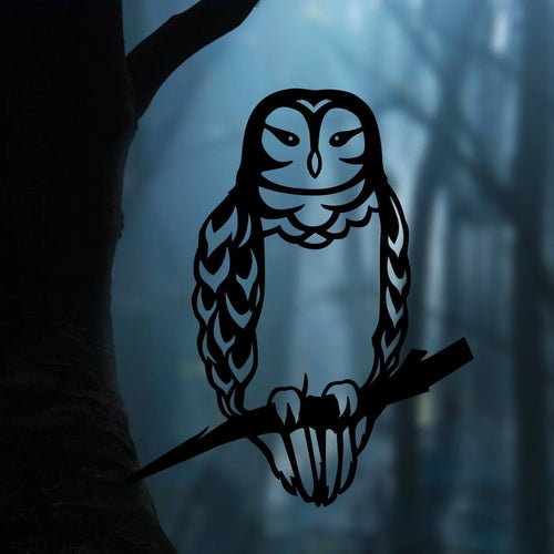 Owl Metal Art Garden Signs Cut Metal Sign Metal House Sign - 8 inches - metal sign