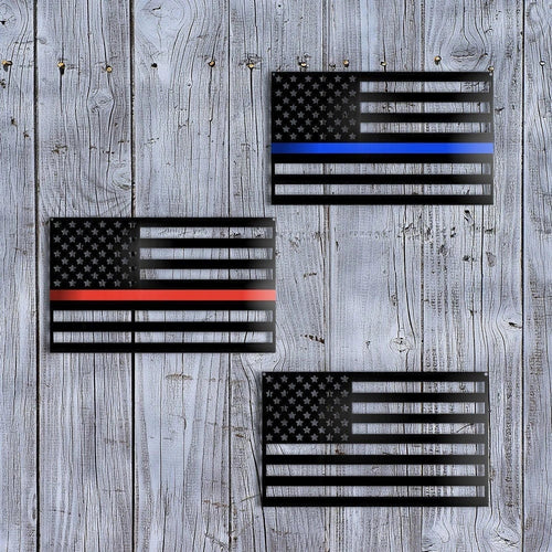 Thin Line American Flag Blue Line Flag Black Flag Red Line Flag Patriotic Gift Gifts For Him - 8 inches - metal sign