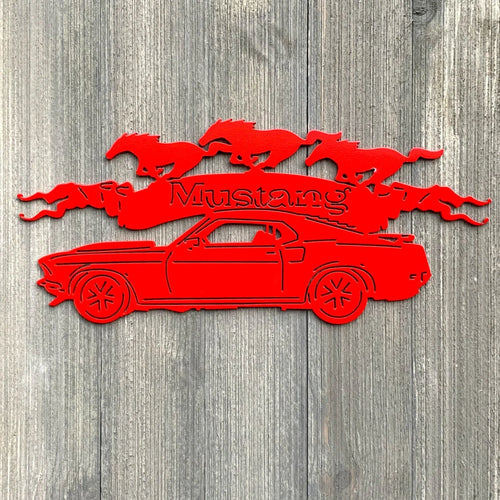 Mustang Metal Sign Cutout Cut Metal Sign Wall Metal Art - 8 inches - metal sign