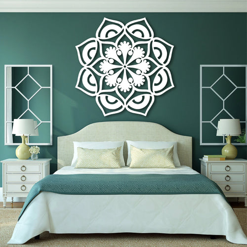 Mandala Flower Metal Art Mandala Metal Art Flower Metal Art Metal Wall Decor Metal Sign Craftsman Metal Wall Hangings - 8 inches - metal sign