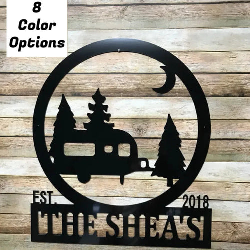 Campsite Family Name Decor Established Date Camper Decor Sign Campground Father's Day Gift Birthday - wedding detail
