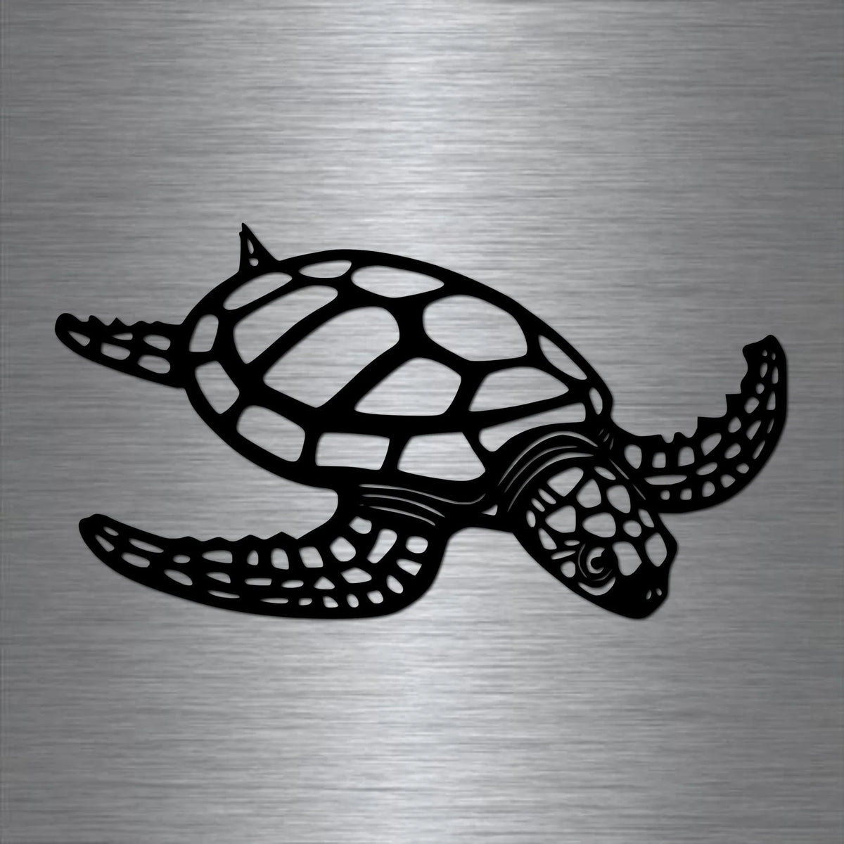 Sea Turtle Metal Sign Metal Wall Decor Metal Turtle Metal Sea Life Under The Sea Turtle Decor Ocean Decor Beach Decor - 8 inches - metal sign