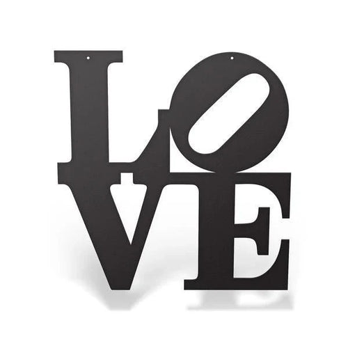 Metal Tilted Love Sign Cut Metal Sign Metal House Sign - 8 inches - metal sign