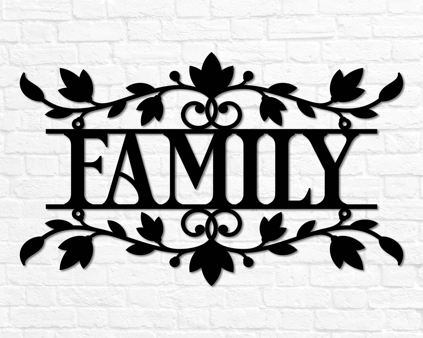 Metal Family Sign Metal Family Wall Decor Family Family Wall Sign Family Metal Word Dining Room Metal Cursive Word Sign - 8 inches - metal sign