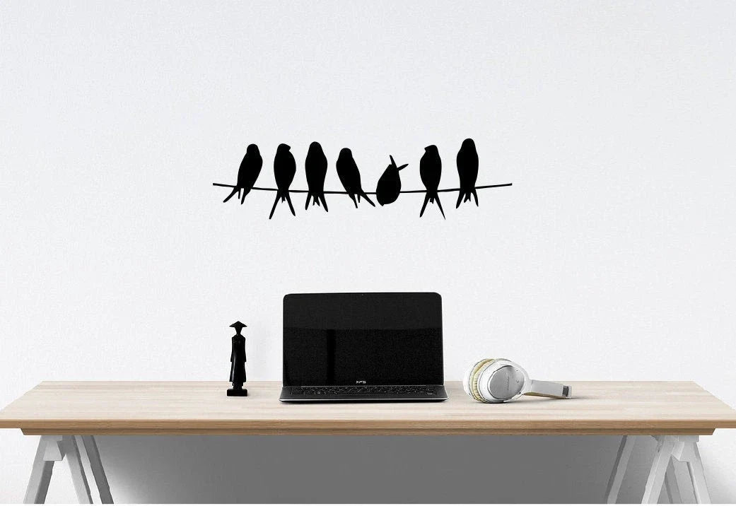 Birds On Branch Bird Branch Birds Wall Decor Sign Metal Birds On Branch 003 - 8 inches - metal sign
