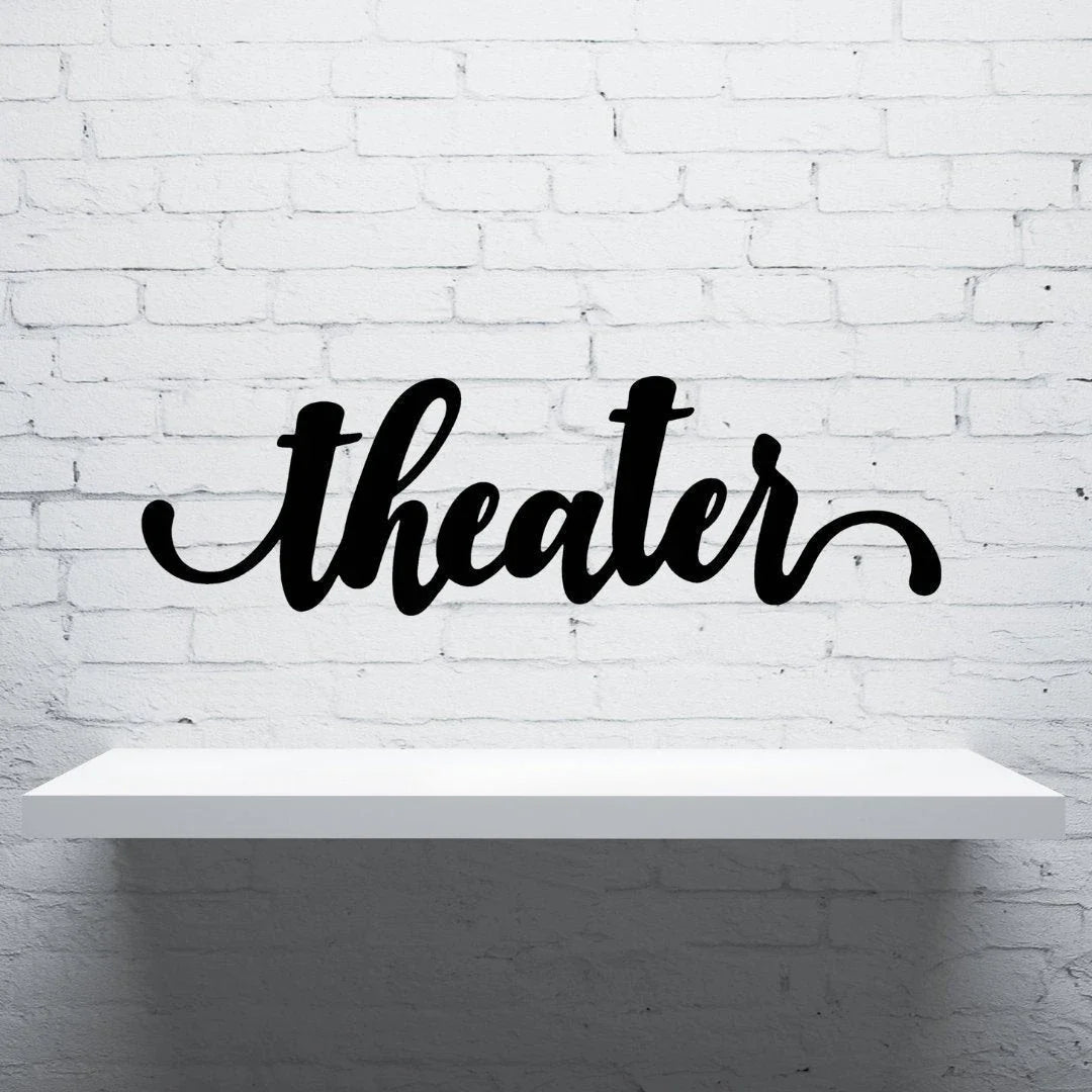 Theater Sign Cut Metal Sign Wall Decor Metal Sign Metal Art - 8 inches - metal sign