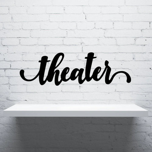 Theater Sign Cut Metal Sign Wall Decor Metal Sign Metal Art - 8 inches - metal sign