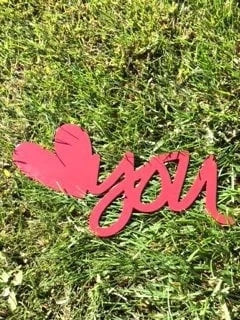 Grateful Heart Metal Plasma Cut Sign Metal Sign Cut Metal Sign Wall Metal Sign - 8 inches - metal sign