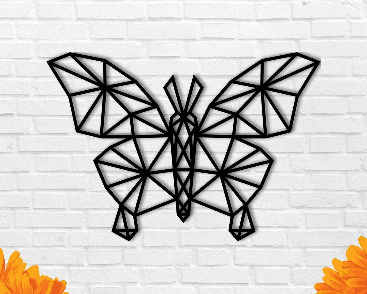 Butterfly Geometric Butterfly Wall Decor Metal Wall Decor Kid's Room Decor Living Room Decor Nursery - metal sign