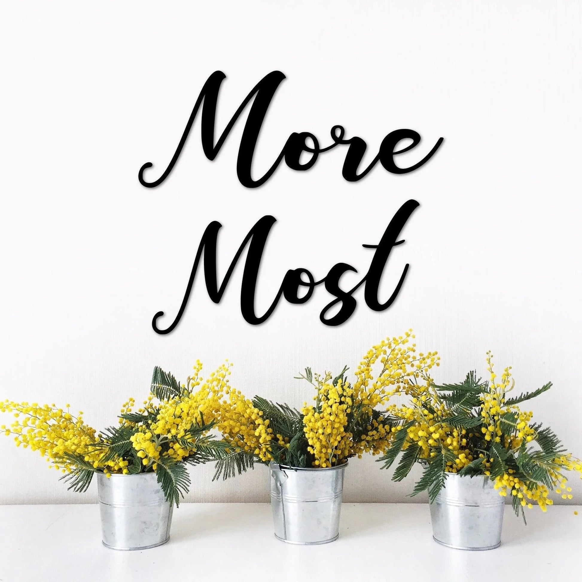 More And Most Metal Signs Love You More Love You Most Word Art Master Bedroom Decor Script Font Words For The Wall - 8 inches - metal sign