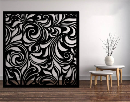 Metal Decorative Panel Fence Privacy Screen Steel Panel Beautiful Unique Minimalist Outdoor Or Indoor Dp40 - 8 inches - metal sign