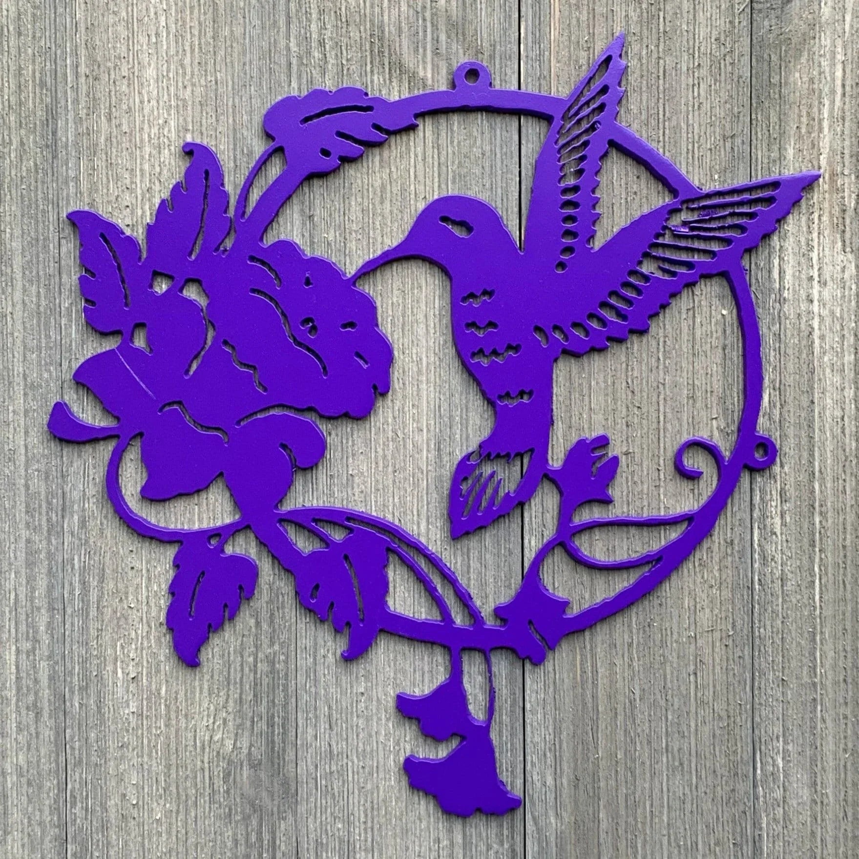 Hummingbird Metal Sign Cutout Cut Metal Sign Wall Metal Art - 8 inches - metal sign