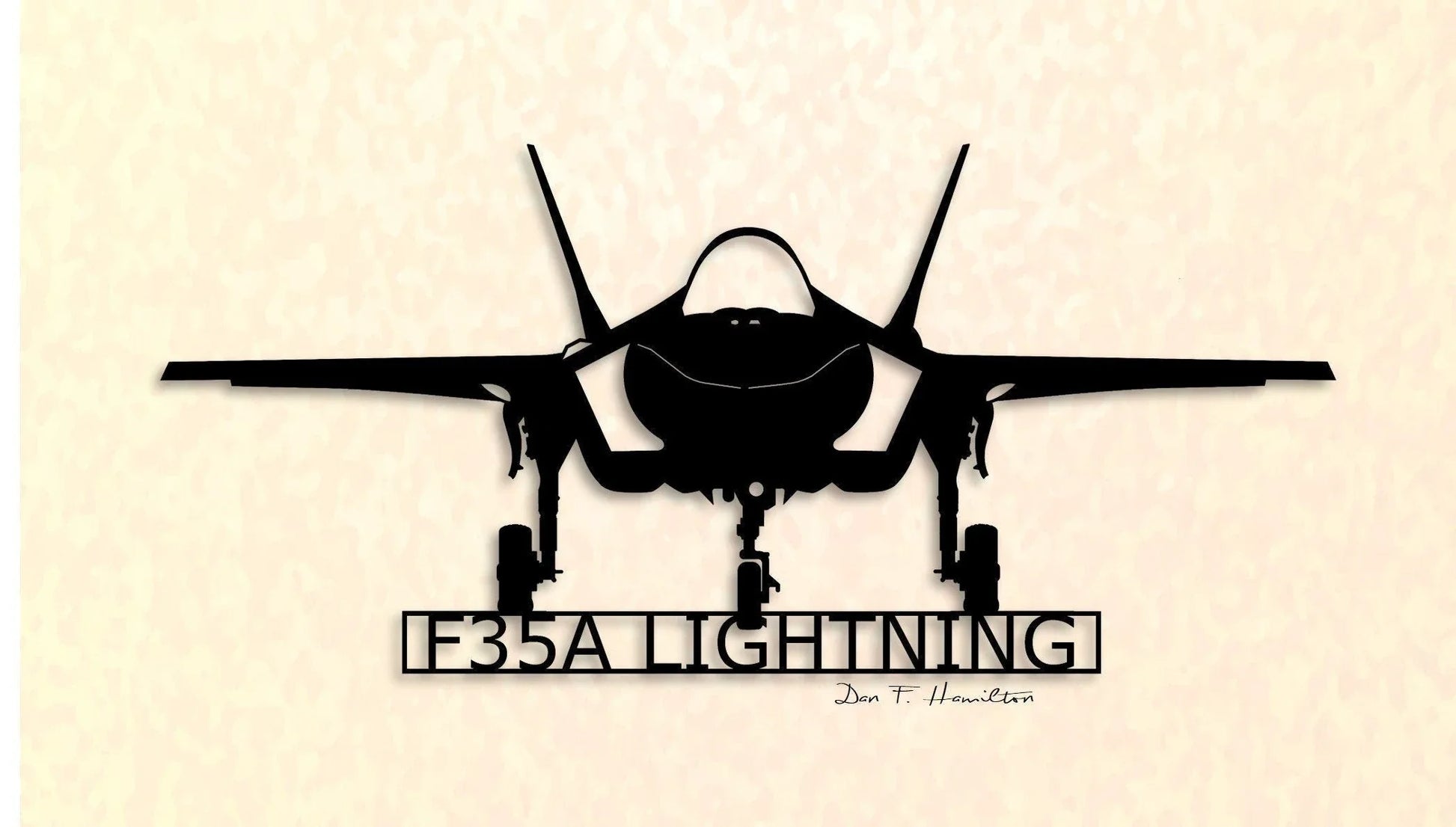 F35a Lightning Stealth Multirole Combat Aircraft Metal Sign Cut Metal Sign Wall Decor - 8 inches - metal sign