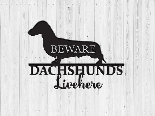 Dachshund Doxie Pet Metal Wall Decor Dog Sign Wall Hanging Wiener Dog Metal Sign Outdoor Sign - 8 inches - metal sign