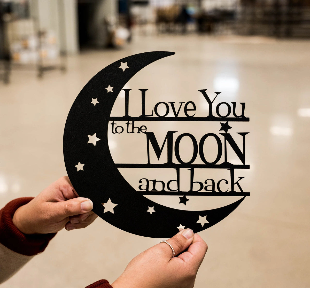 I Love You To The Moon And Back Sign Nursery Decor Nursery Sign Kids Bedroom Sign Above Crib Signs Birthday Gift Baby Room Decor - 8 inches - metal sign