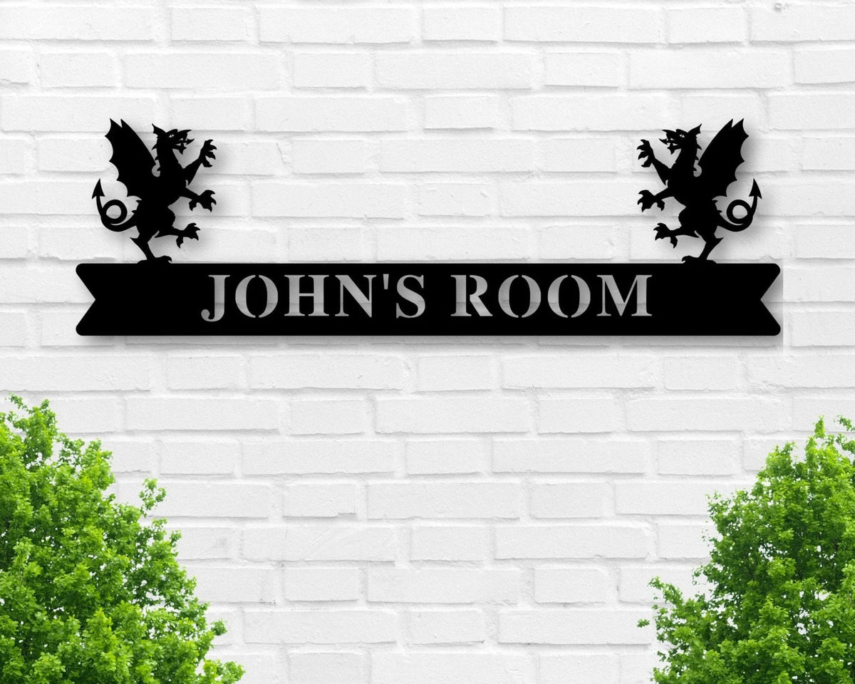 Metal Room Sign Gargoyle Sign Medieval Sign Fantasy Sign Kid's Room Gift For Guys Gift For Girls Metal - metal sign
