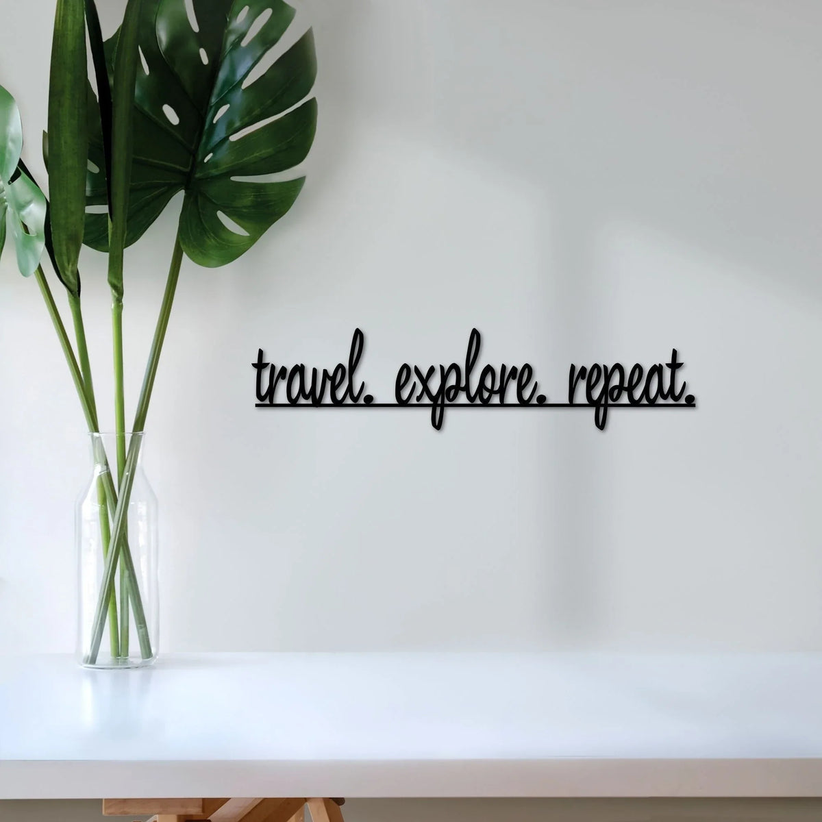 Travel Explore Repeat Metal Sign Travel Gift Travel Memories Gallery Wall Decor Travel Decor Travel Sign Gift For Traveler - 8 inches - metal sign