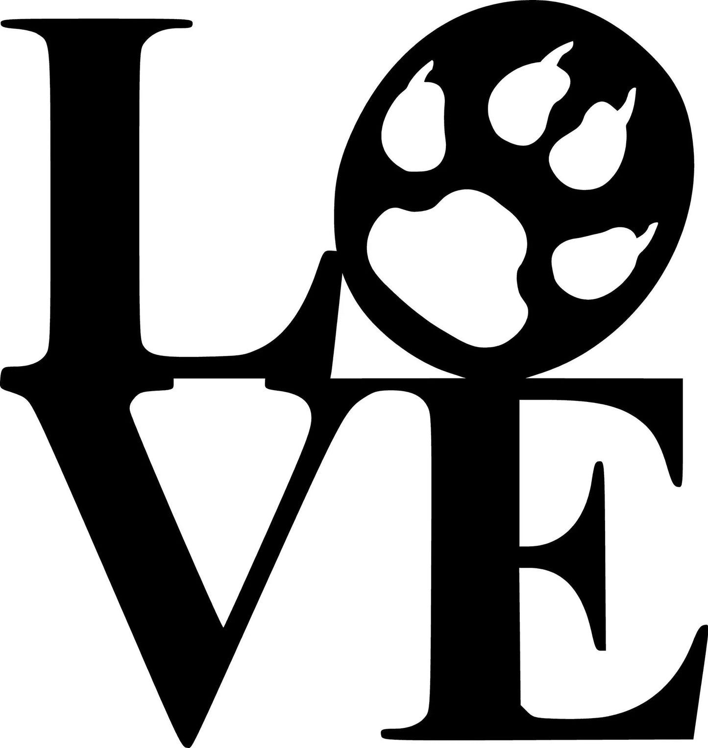 Dogs Cats Love Paw Print Animal Lover Pet Lover Metal Sign Stainless Steel Weatherproof Wall Decor Garage Art - 8 inches - metal sign