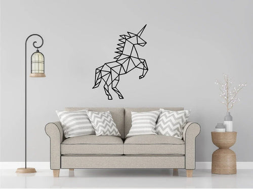 Unicorn Geometric Unicorn Wall Decor Metal Wall Decor - 8 inches - metal sign