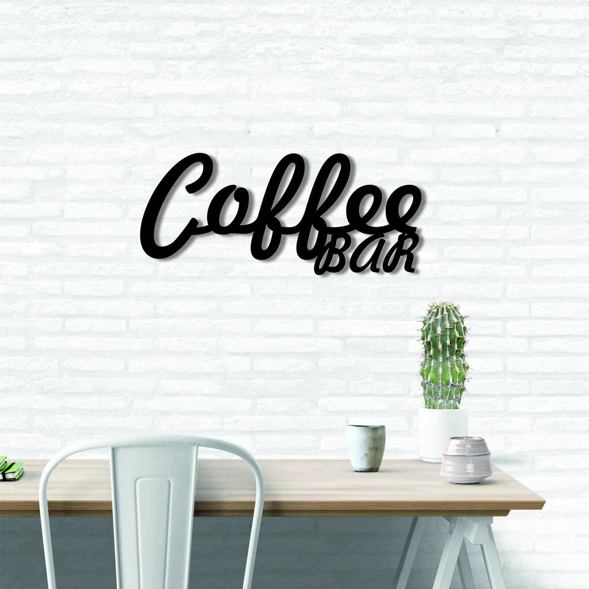 Coffee Bar Metal Sign Coffee Bar Coffee Bar Sign Metal Words Metal Wall Decor Metal Signs Housewarming Gift - 8 inches - metal sign