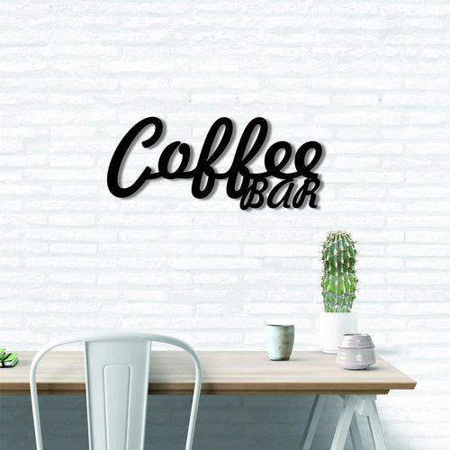 Coffee Bar Metal Sign Coffee Bar Coffee Bar Sign Metal Words Metal Wall Decor Metal Signs Housewarming Gift - 8 inches - metal sign