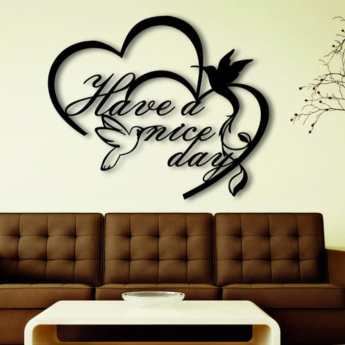 Have A Nice Day Motivational Wall Decor Kitchen Wall Sign Metal Letters Metal Wall Decor Wall Hanging Housewarming Gift - 8 inches - metal sign