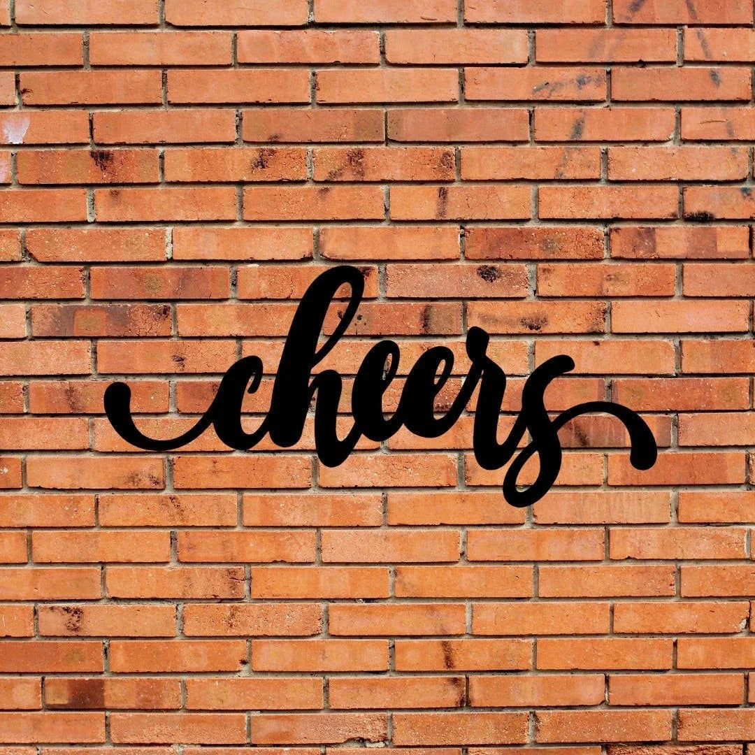 Cheers Sign Cut Metal Sign Wall Decor Metal Sign Metal Art - 8 inches - metal sign