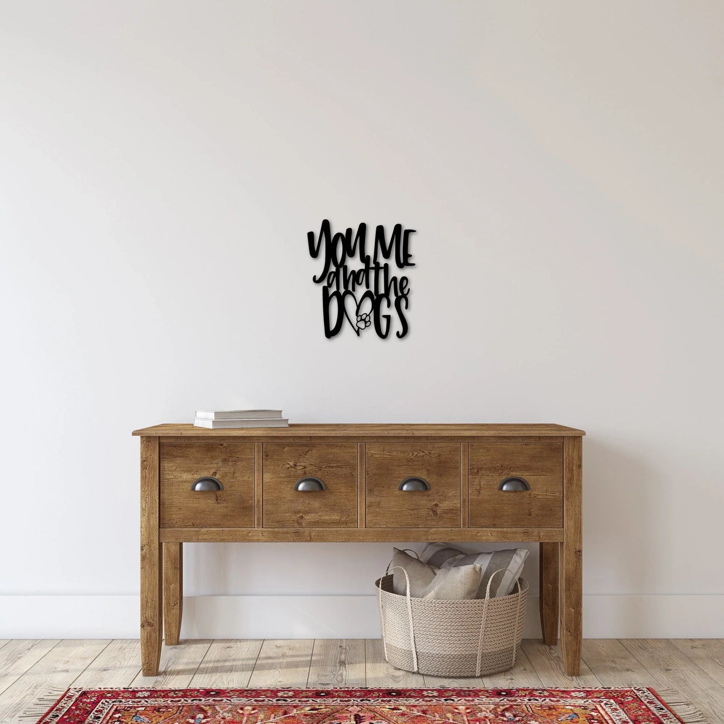 You Me And The Dogs Sign Metal Dog Sign For Home Dog Lover's Gift Dog Decor Sign To Put Up With Leashes - metal sign