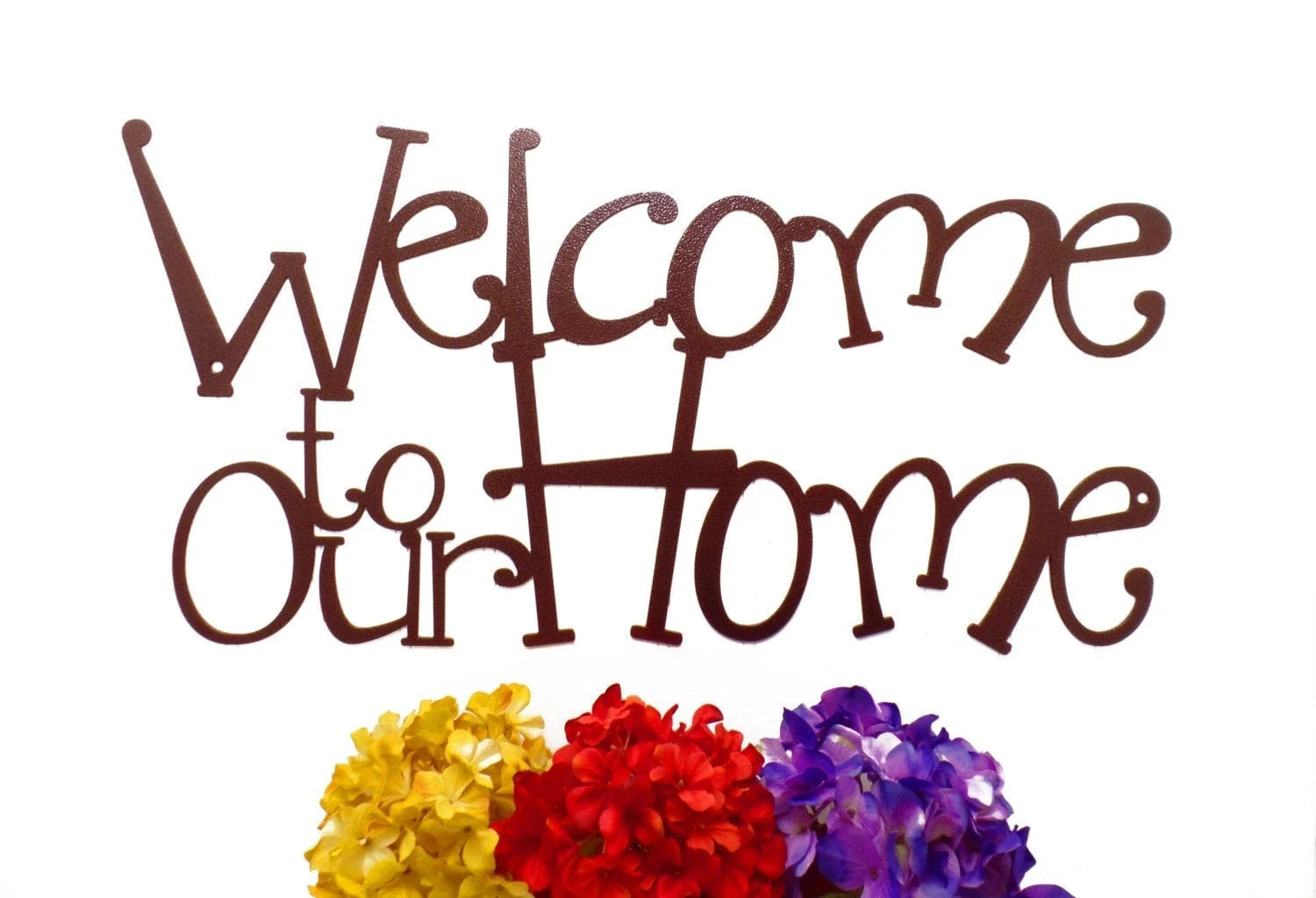 Welcome To Our Home Metal Sign Copper Outdoor Sign House Sign Door Sign Sign Signage - 8 inches - metal sign
