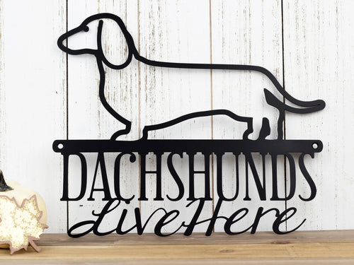 Dachshund Doxie Wiener Dog Metal Sign Outdoor Sign Weiner Dog Pet Metal Wall Decor Dog Sign Wall Hanging - 8 inches - metal sign