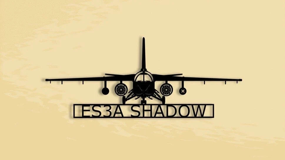 Es3a Shadow Electronic Reconnaissance Metal Sign Cut Metal Sign Wall Decor - 8 inches - metal sign