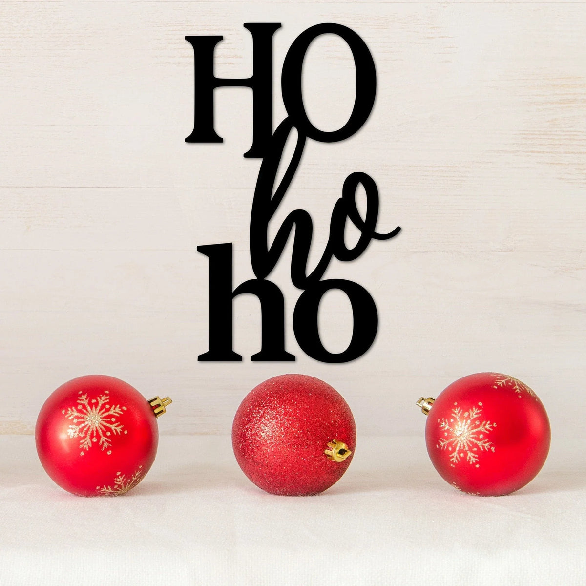 Ho Ho Ho Metal Sign Christmas Decor Metal Rustic Holiday Decor Christmas Sign Metal Door Hanger Santa Sign Winter Decor - 8 inches - metal sign
