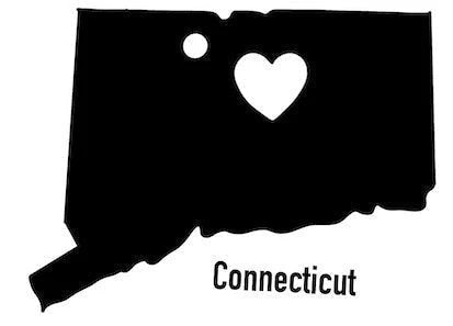 Connecticut State Ornament Cut Metal Sign Wall Decor Metal Sign Metal Art - 8 inches - metal sign