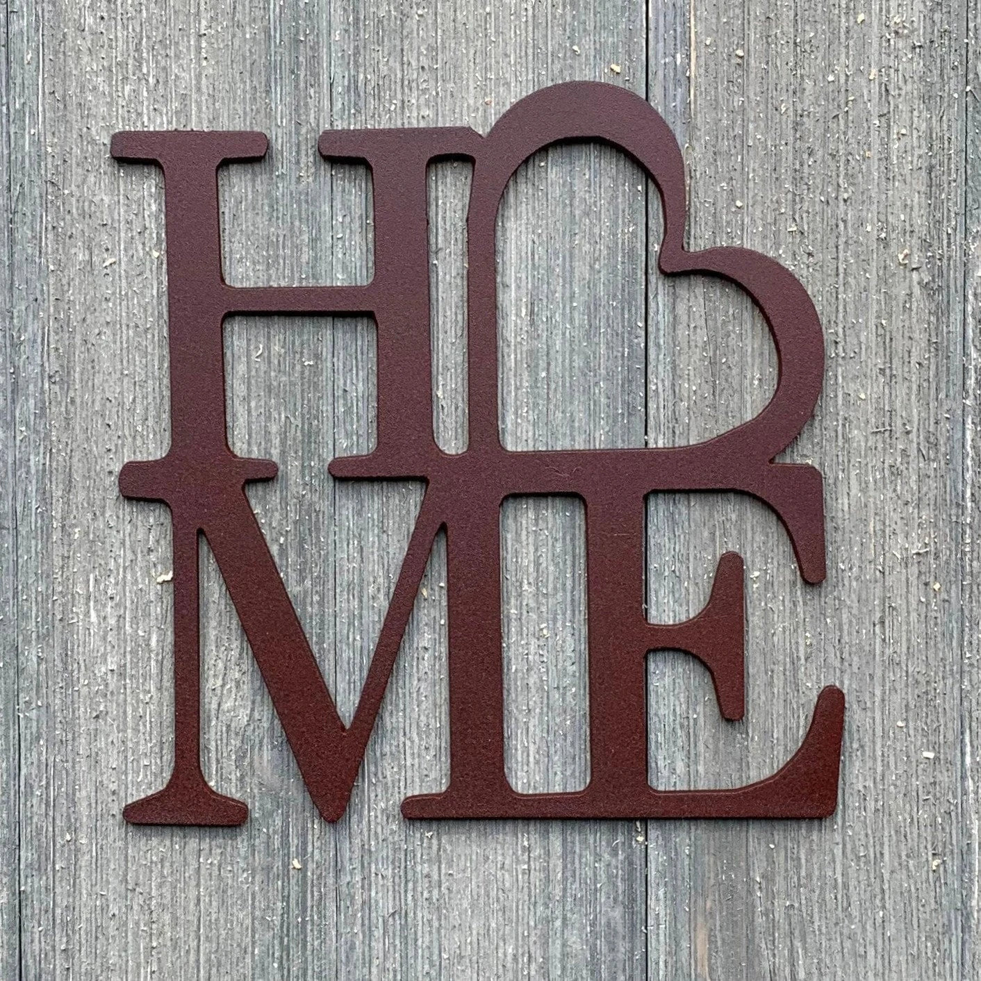 Home Metal Sign Cutout Cut Metal Sign Wall Metal Art - 8 inches - metal sign