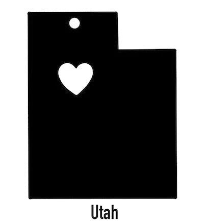 Utah State Ornament Cut Metal Sign Wall Decor Metal Sign Metal Art - 8 inches - metal sign
