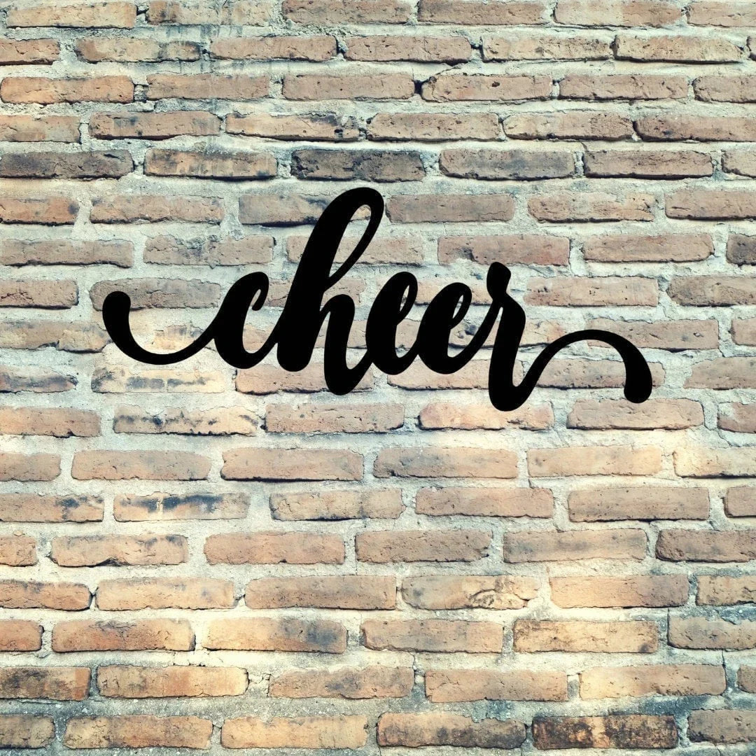 Cheer Sign Cut Metal Sign Wall Decor Metal Sign Metal Art - 8 inches - metal sign