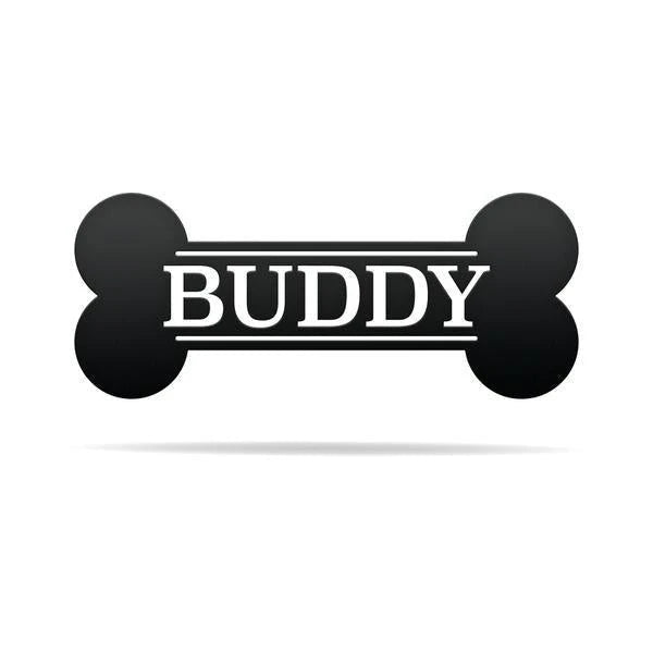 Metal Dog Bone Name Sign Cut Metal Sign Metal House Sign - 8 inches - metal sign